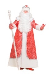 Костюм Деда Мороза «Рубин с мелким узором» – просмотреть увеличенную фотографию