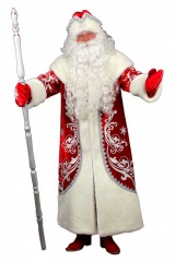 VIP Костюм Деда Мороза «Президентский». В комплект костюма входит: пальто, шапка, рукавицы, мешок, чехол для хранения.